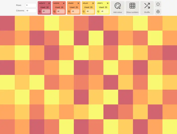 Panel layout generator interface.