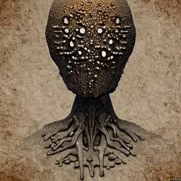 Stable Diffusion generated image of an ancient alien.