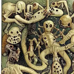 Stable Diffusion generated image of an ancient alien.
