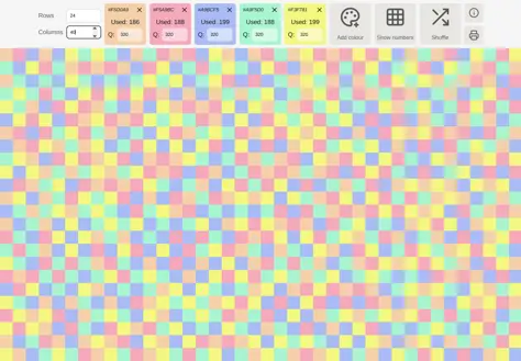 Large 24 by 40 panel layout using pastel colours.