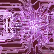 Stable Diffusion generated image of a pink circuit board